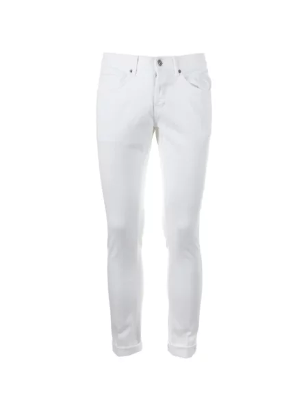 Mršav skinny fit traperice Dondup bijela