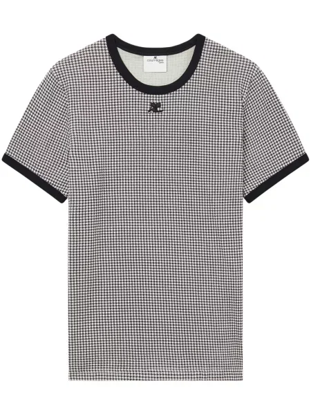 Tricou Courreges cu model pepito negru