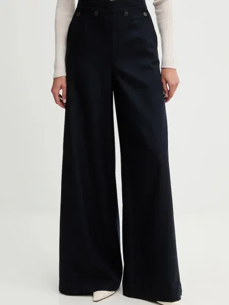 MAX&Co. pantaloni bleumarin lat high waist