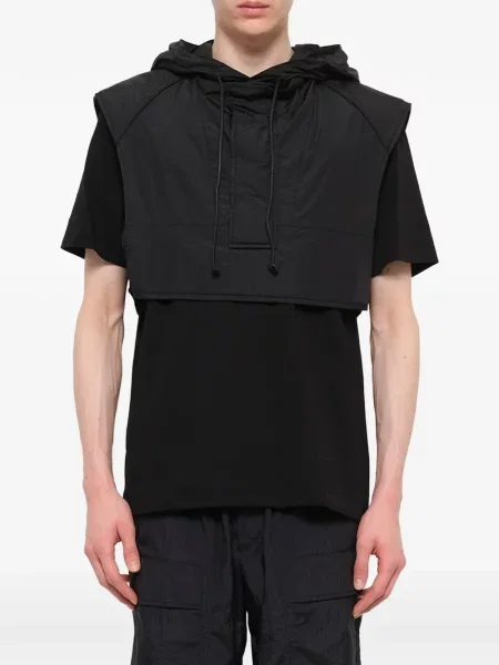Tricou Juun.j cu glugă negru