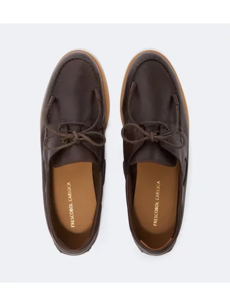 Pantofi loafer Frescobol Carioca din piele maro