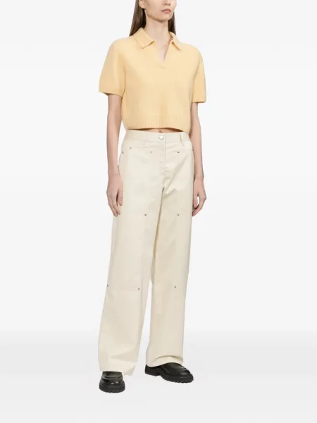 Πλεκτός τοπ Helmut Lang κίτρινο