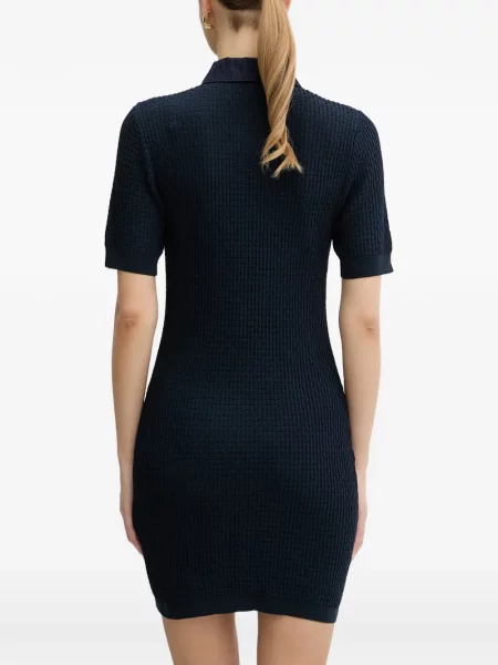 Gulerat rochie din denim Morgan albastru
