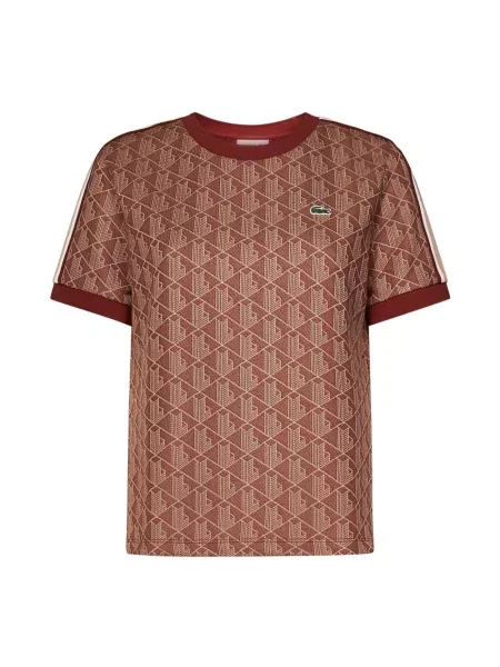 Lacoste Koszulki Kobieta M T-shirty i Pola z Paskami pomarańczowy