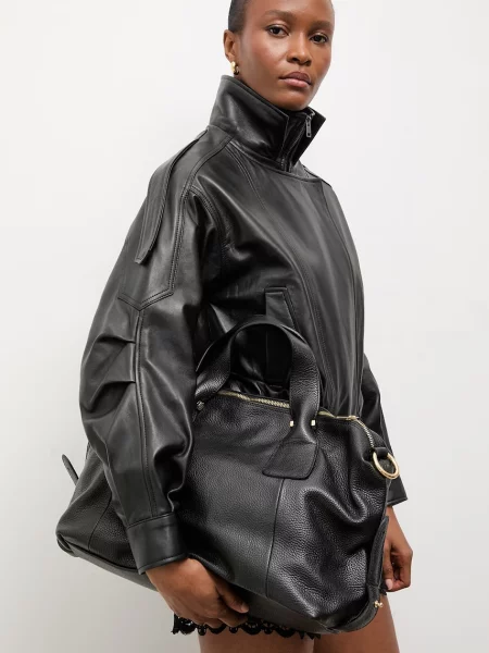 Answear.LAB geacă de biker pentru femei din piele YARA Unscripted Collection negru