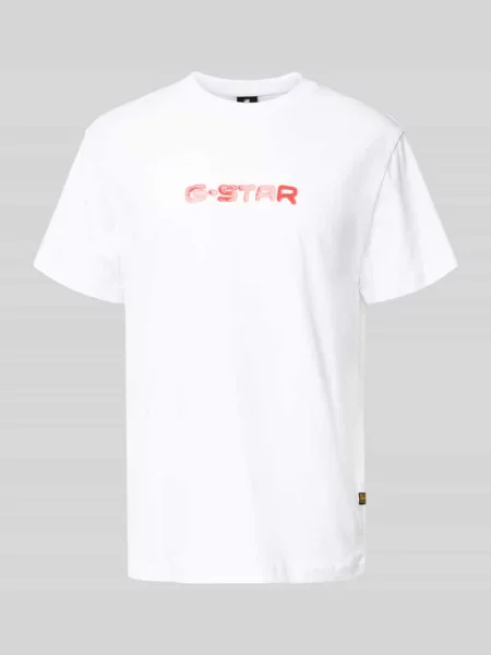 T-shirt z nadrukiem z logo G-star Raw biała
