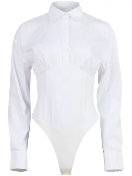 Body Fleur Du Mal din poplin alb