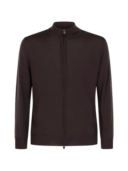 Cardigan Canali tricotate maro