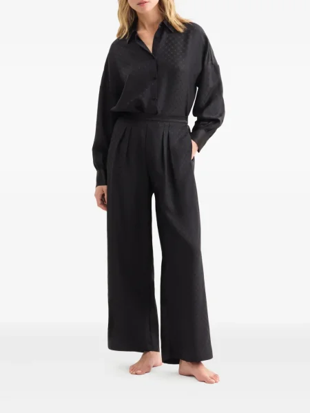 Pantaloni Eres cu imprimeu geometric negru