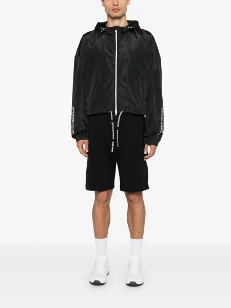Raštuotas striukė Ea7 Emporio Armani juoda