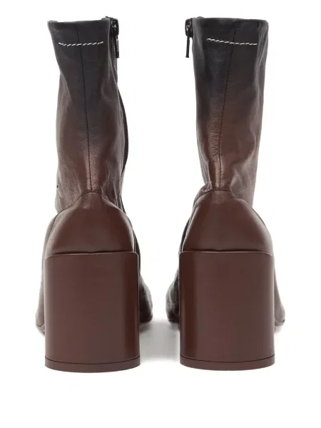 Cizme scurte Mm6 Maison Margiela din piele maro