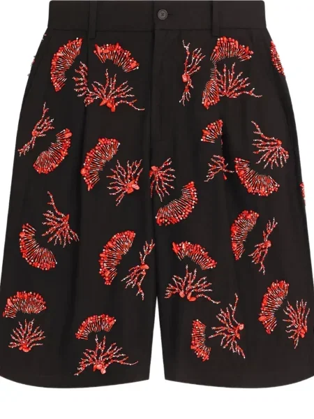 Pantaloni scurți Dolce & Gabbana cu imagine cu imprimeu abstract negru