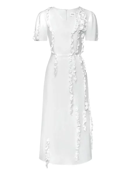 Rochie midi Post Meridiem până la genunchi de costum alb