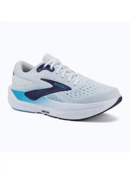 Мъжки обувки за бягане Brooks Ghost Max 3 bright white/beacon blue/teal бяло