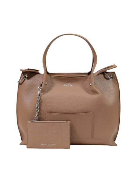 Shopperka Armani Exchange beżowa