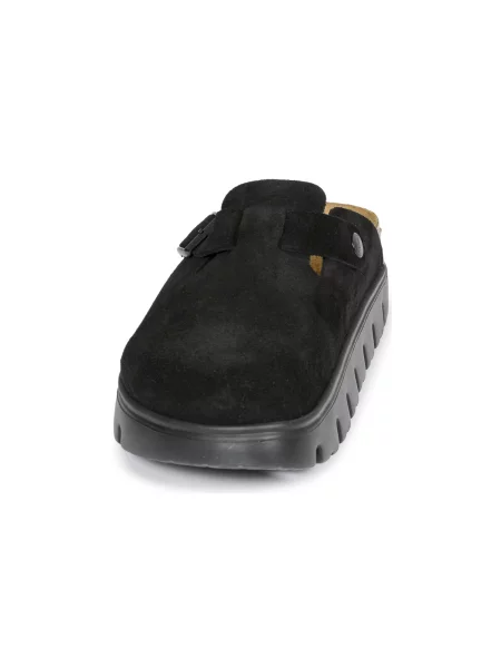 Semišové chunky pantofle Birkenstock černé