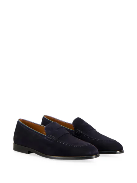 Pantofi loafer Doucal's din piele de căprioară albastru