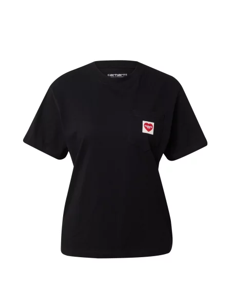 Carhartt WIP Tricou roșu / negru alb