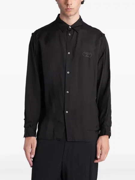 Lung cămașă Undercover cu broderie negru