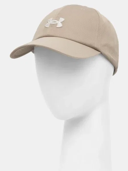 Шапка с козирка Under Armour бежово с апликация кафяво