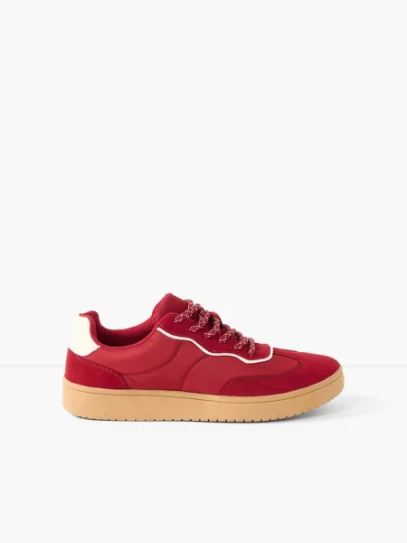 Sneakersy w stylu retro czerwone