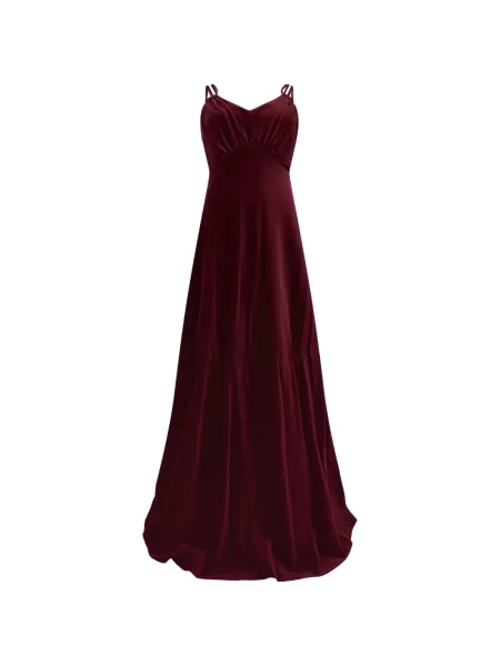 Rochie maxi Moschino de catifea roșu