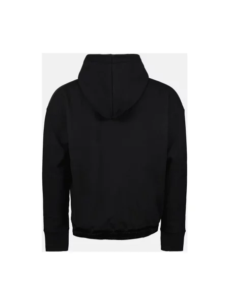 Bluza z kapturem Saint Laurent z kapturem z logo czarna