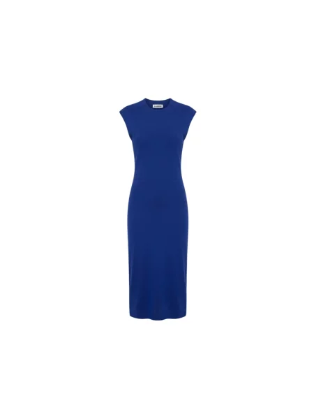 Sukienka maxi Jil Sander niebieska