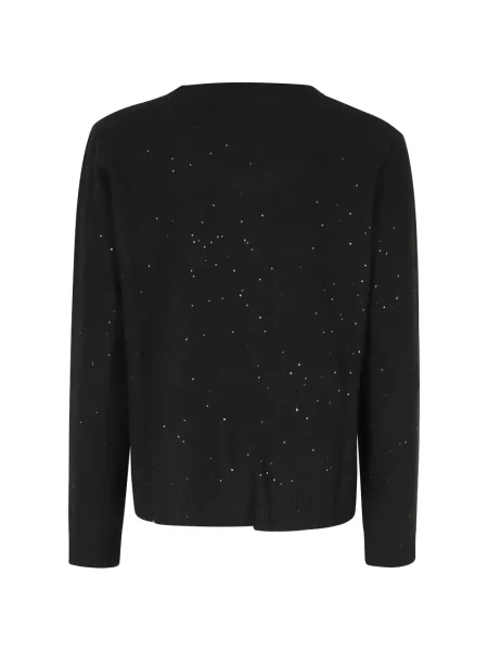 Pulover Seventy cu paiete din cașmir negru