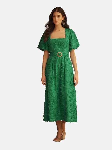 Love & roses Rochie iarbă verde