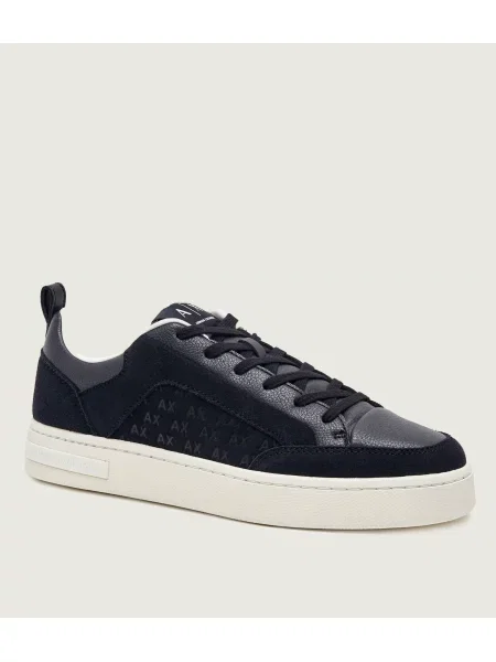 Armani Exchange Bőr edzőcipő | hasított bőr kék