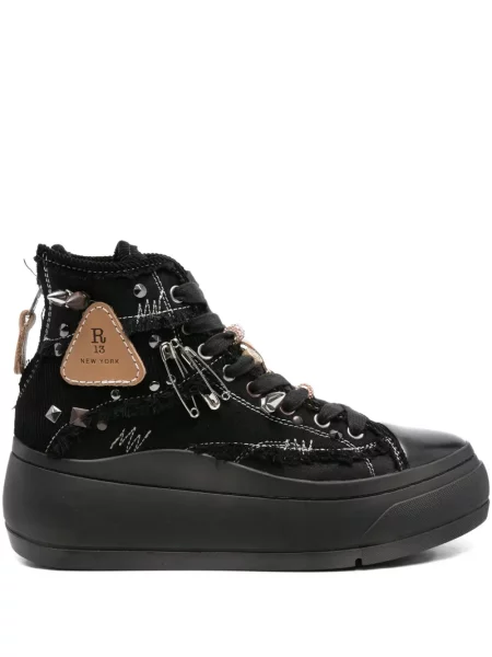 Sneakerși R13 cu platformă negru