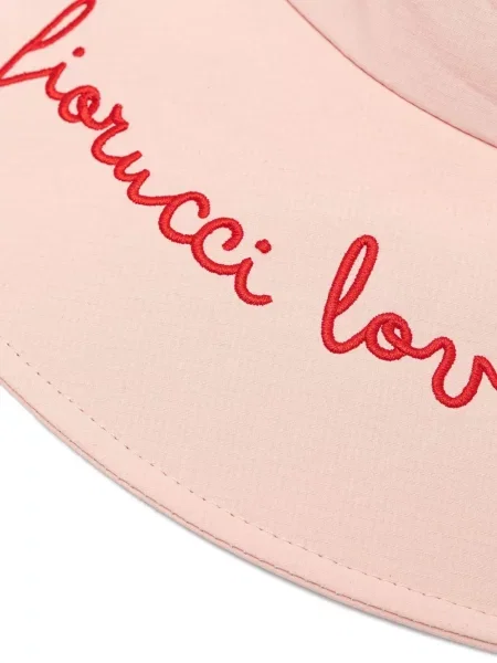 Pălărie Fiorucci cu broderie roz