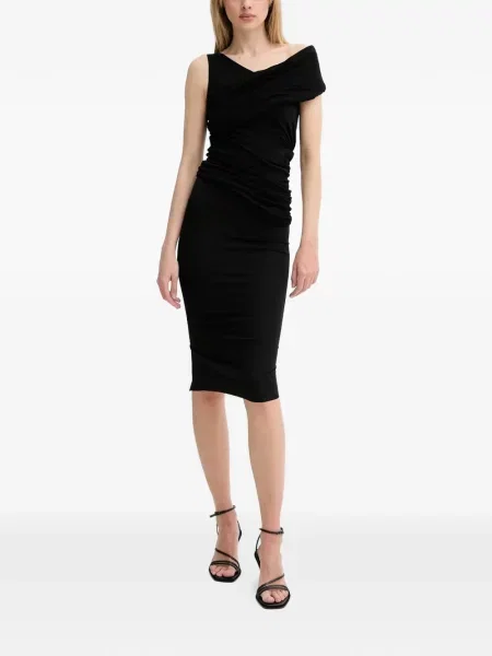 Top Rick Owens Lilies drapat negru