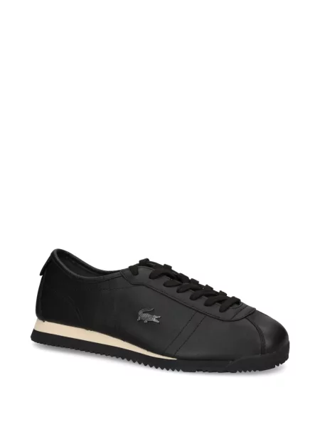 Bőr sneaker Lacoste autogrammal fekete