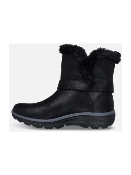 Botki Skechers skórzane czarne