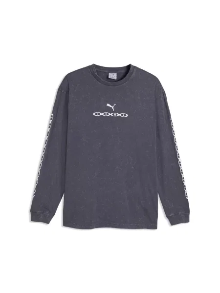 PUMA Tricou gri metalic alb