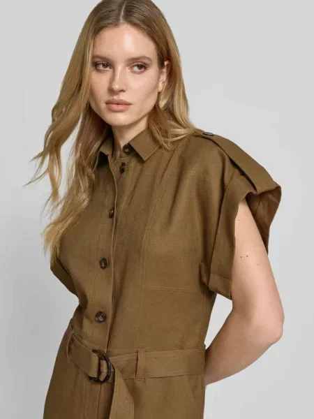 Kombinezon z mieszanki lnu i bawełny z paskiem Style Icon Collection