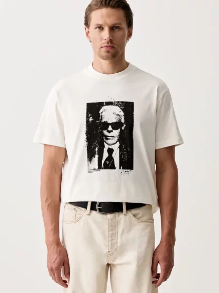 Karl Lagerfeld Jeans tricou pentru bărbați din alb