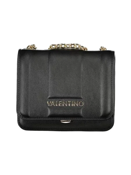 Lniana torebka Valentino By Mario Valentino czarna