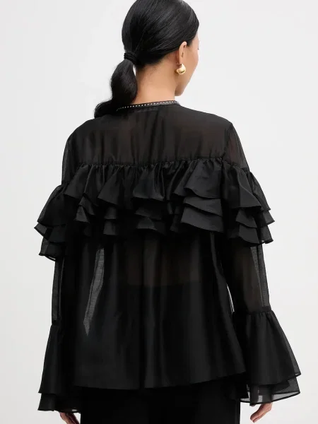 Karl Lagerfeld bluză uni negru