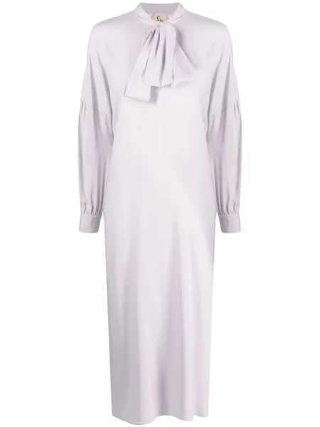 Rochie midi Paula până la genunchi de costum violet