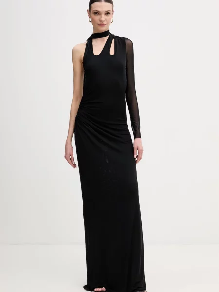 Silvian Heach rochie RUMPISI negru