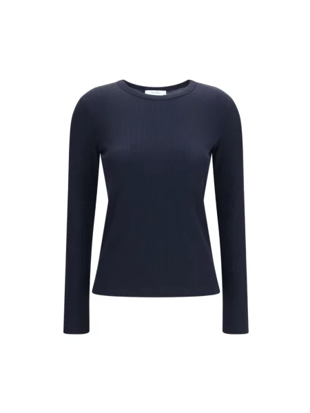Długi top Max Mara z długim rękawem niebieski