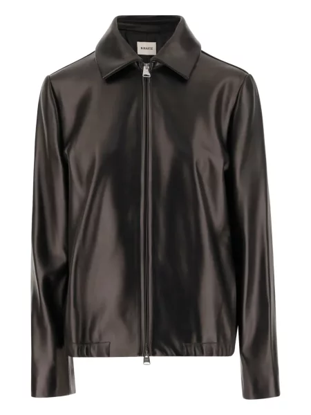 Geanta de piele Khaite negru