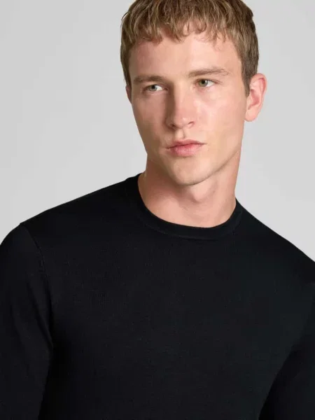 Krój regular fit sweter z mieszanka model WYLER Only & Sons czarny
