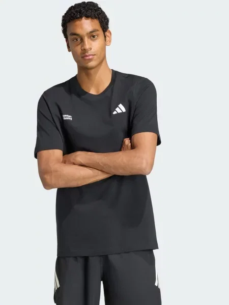 ADIDAS PERFORMANCE Tricou funcțional Essentials negru alb