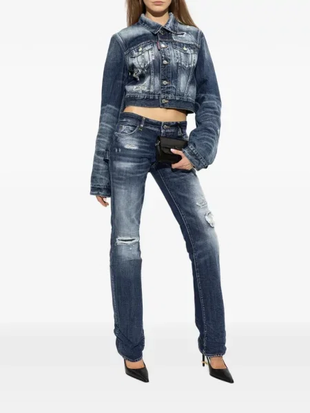 Blugi Dsquared2 zdrențuiți albastru