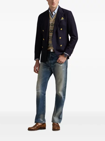 Pletene sportske kratke hlače Polo Ralph Lauren s printom bijela