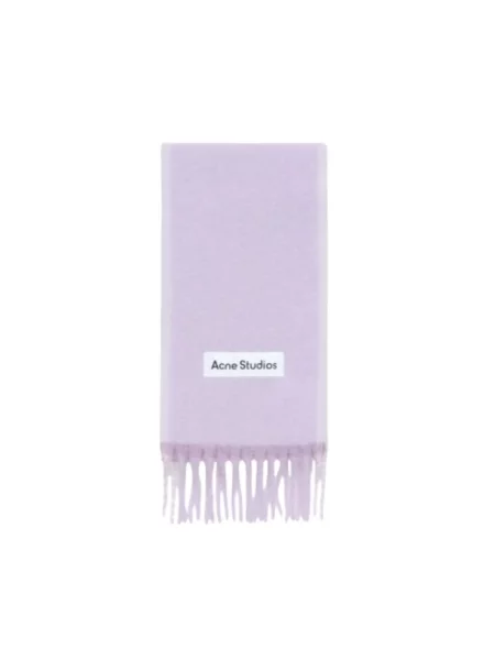Szal Acne Studios wełniana różowa